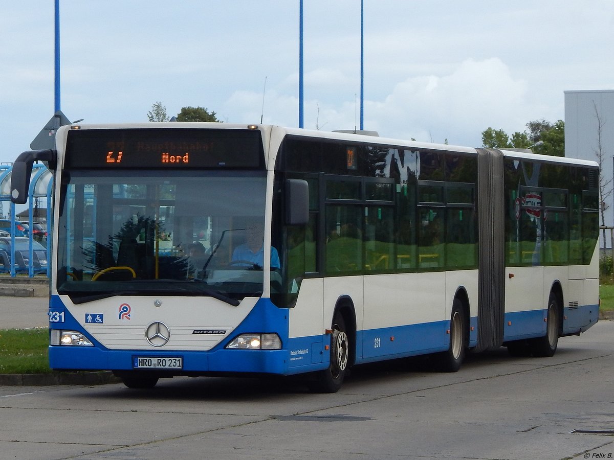 Mercedes Citaro I der Rostocker Straßenbahn AG in Rostock.