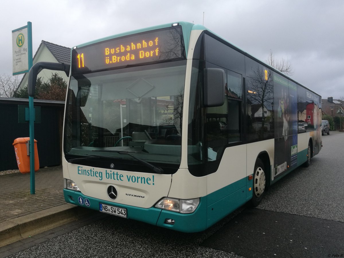 Mercedes Citaro II der Neubrandenburger Verkehrsbetriebe in Neubrandenburg.