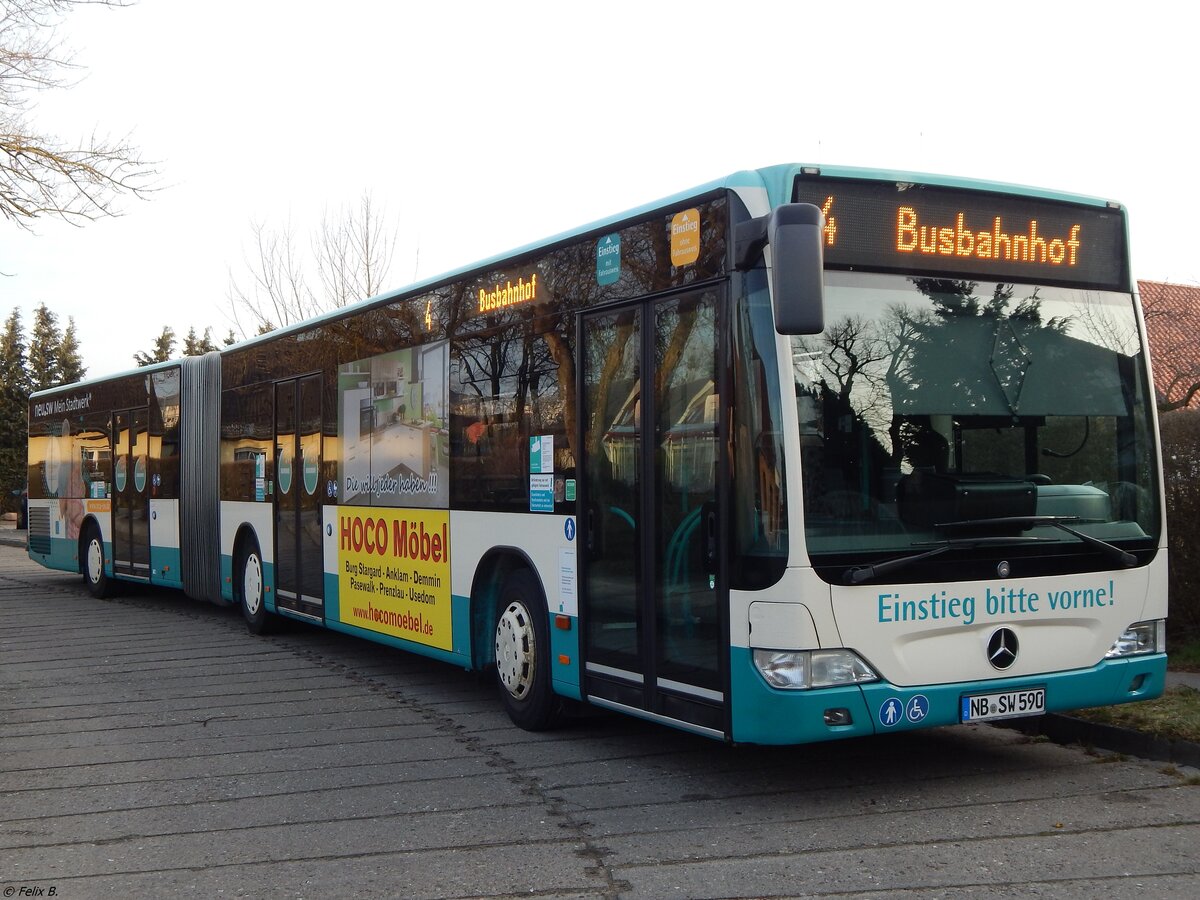 Mercedes Citaro II der Neubrandenburger Verkehrsbetriebe in Neubrandenburg.