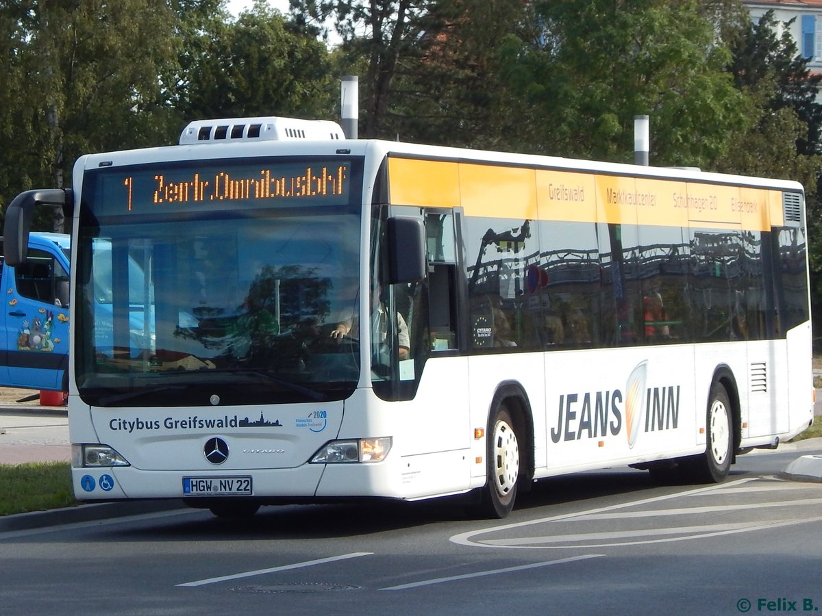 Mercedes Citaro II der Stadtwerke Greifswald in Greifswald.