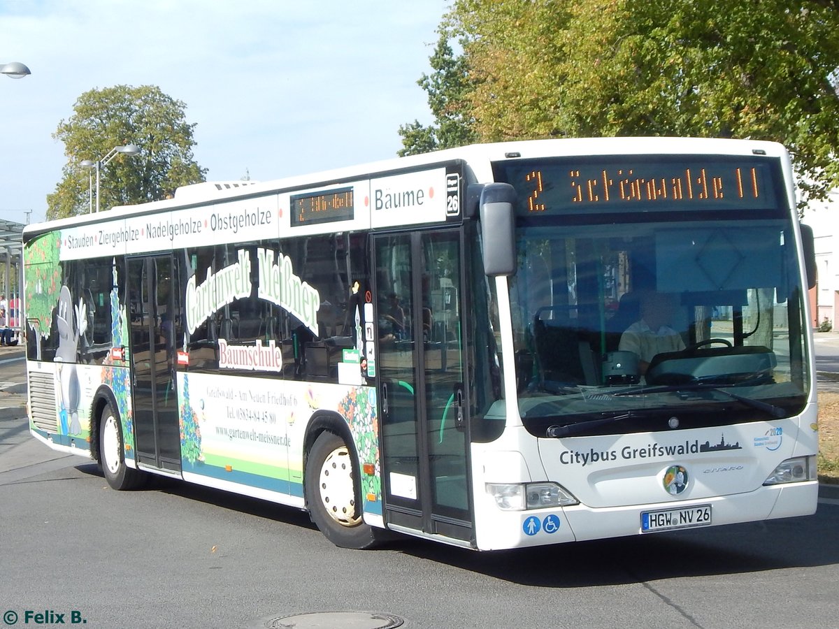 Mercedes Citaro II der Stadtwerke Greifswald in Greifswald.