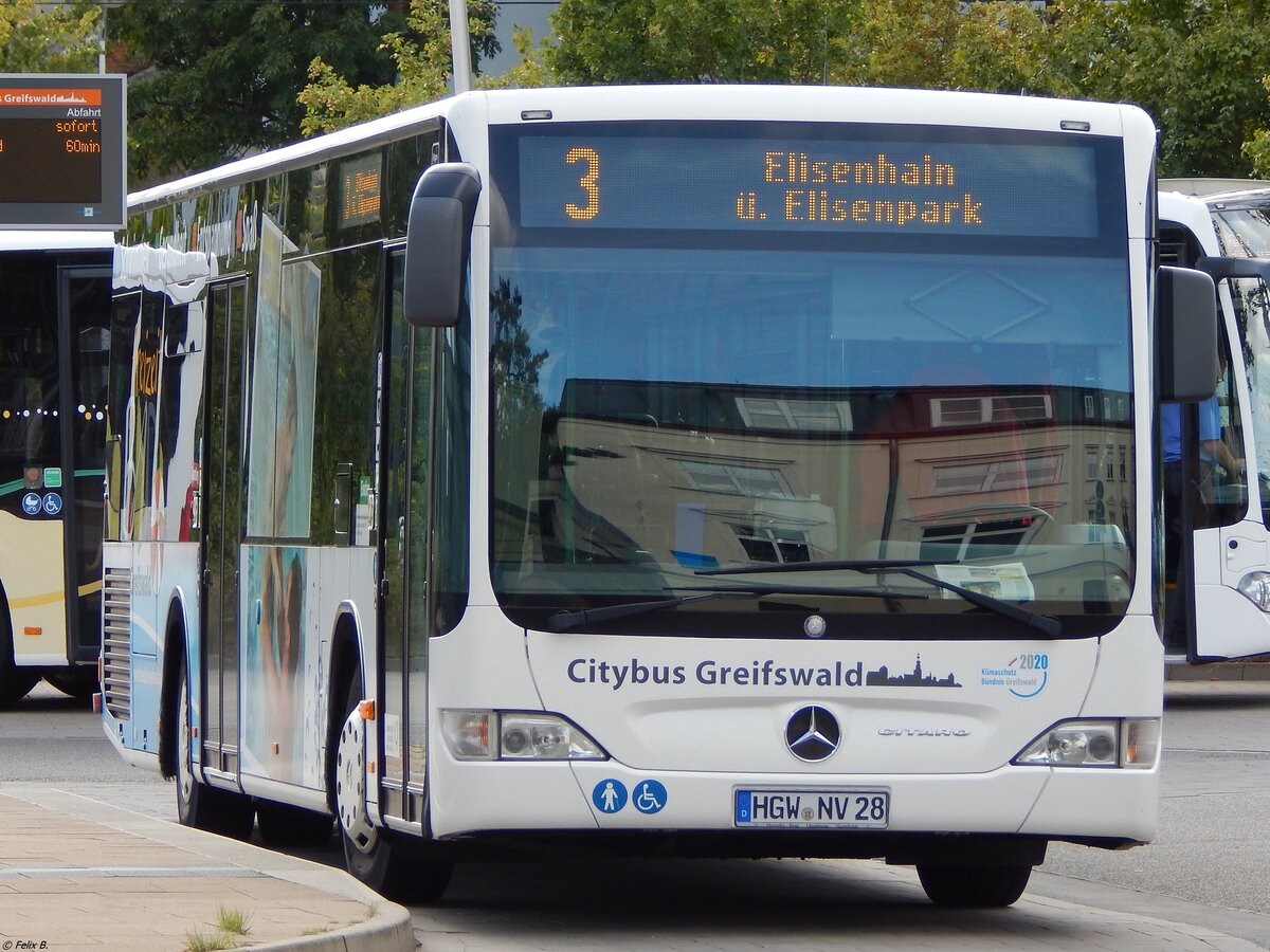 Mercedes Citaro II der Stadtwerke Greifswald in Greifswald. 