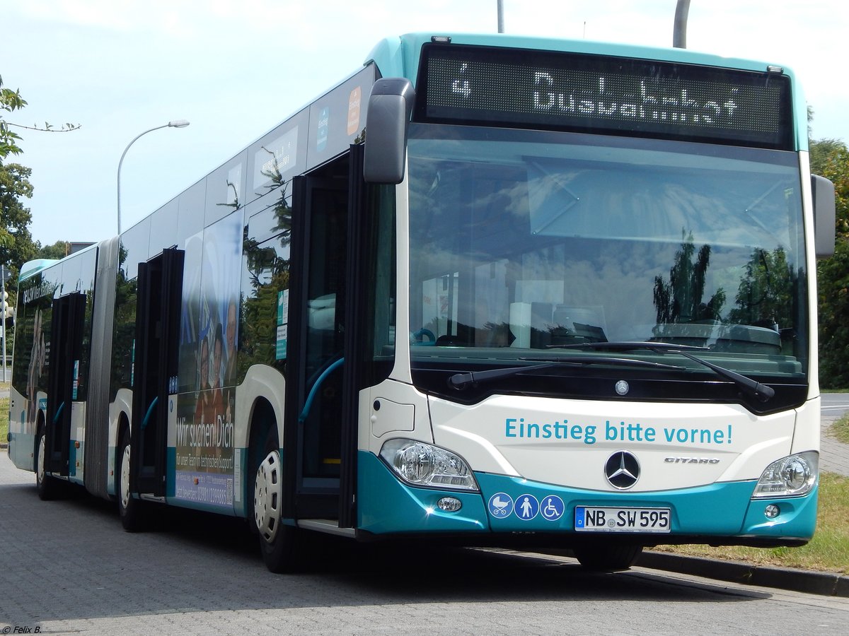 Mercedes Citaro III der Neubrandenburger Verkehrsbetriebe in Neubrandenburg. 