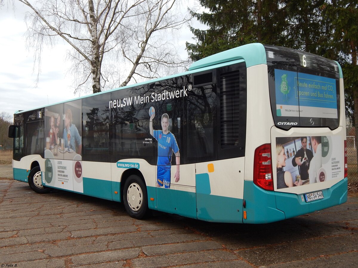 Mercedes Citaro III der Neubrandenburger Verkehrsbetriebe in Neubrandenburg. 