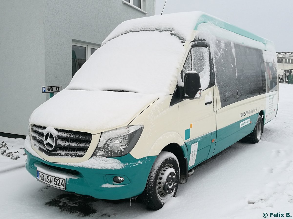 Mercedes Sprinter der Neubrandenburger Verkehrsbetriebe in Neubrandenburg. 