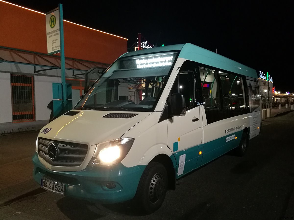 Mercedes Sprinter der Neubrandenburger Verkehrsbetriebe in Neubrandenburg.