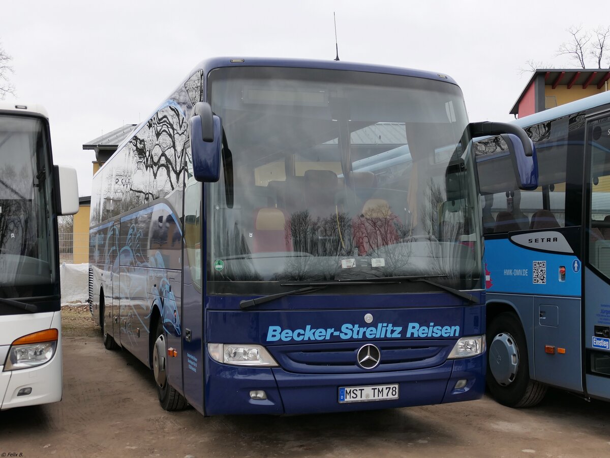 Mercedes Tourismo von Becker-Strelitz Reisen aus Deutschland in Mirow.