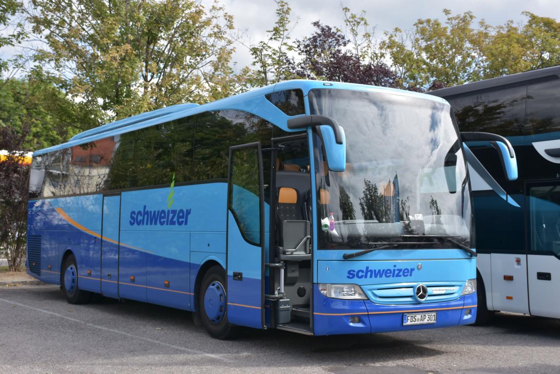 Mercedes Tourismo von Schweizer Reisen aus der BRD 06/2017 in Krems.