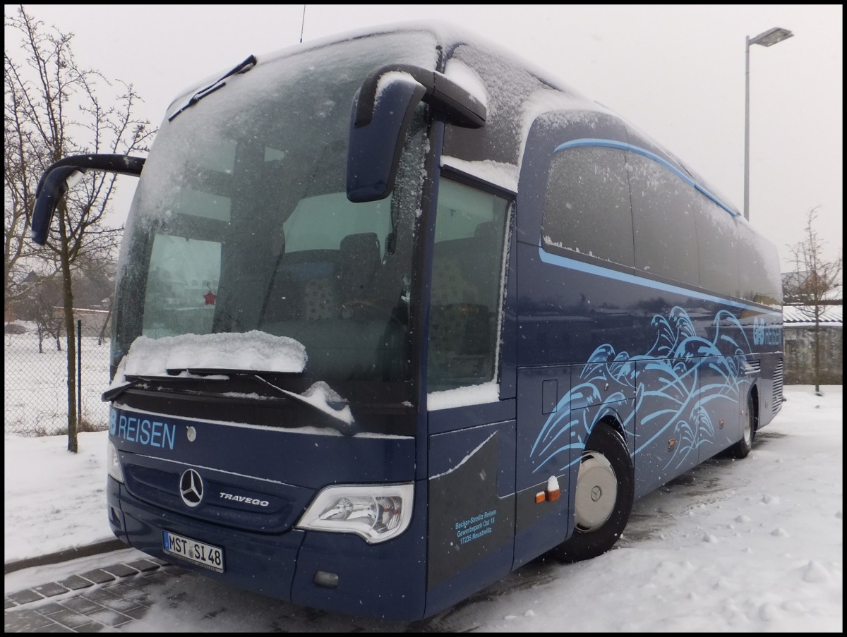 Mercedes Travego von GFB-Reisen aus Deutschland in Bergen. 