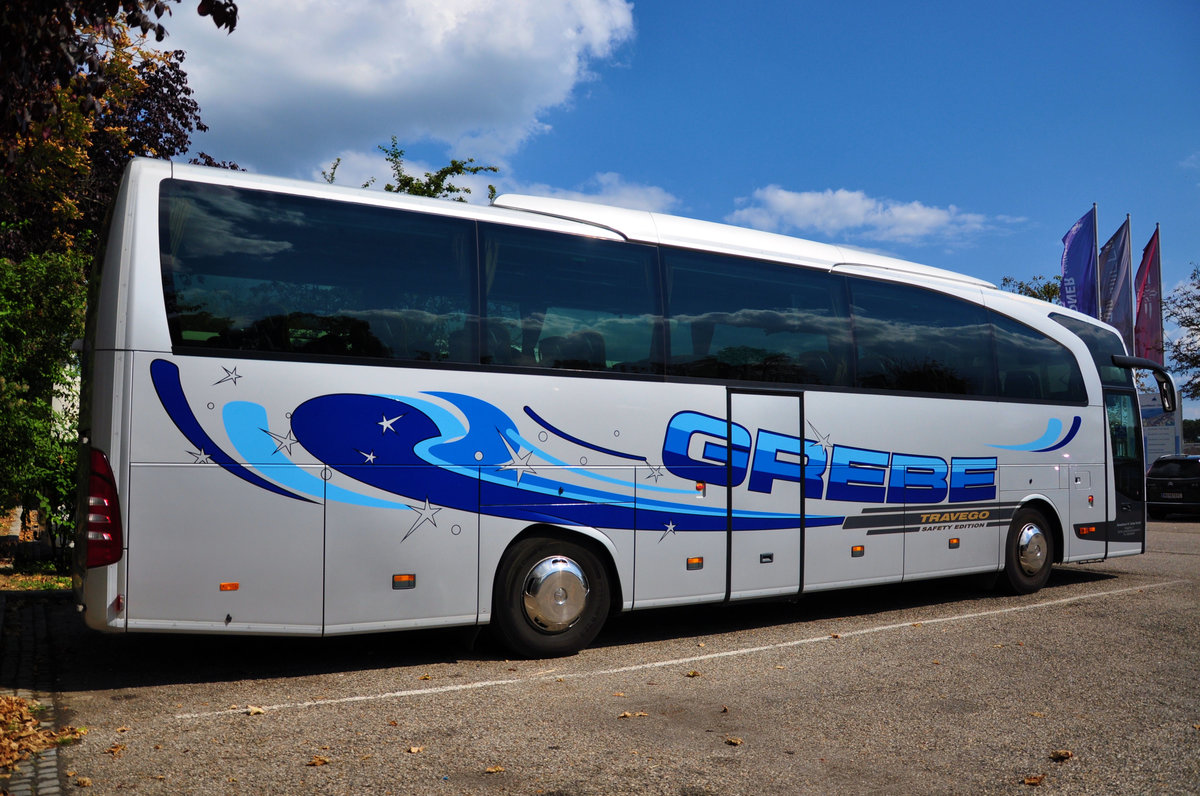 Mercedes Travego vom Reisedienst GREBE aus der BRD in Krems gesehen.