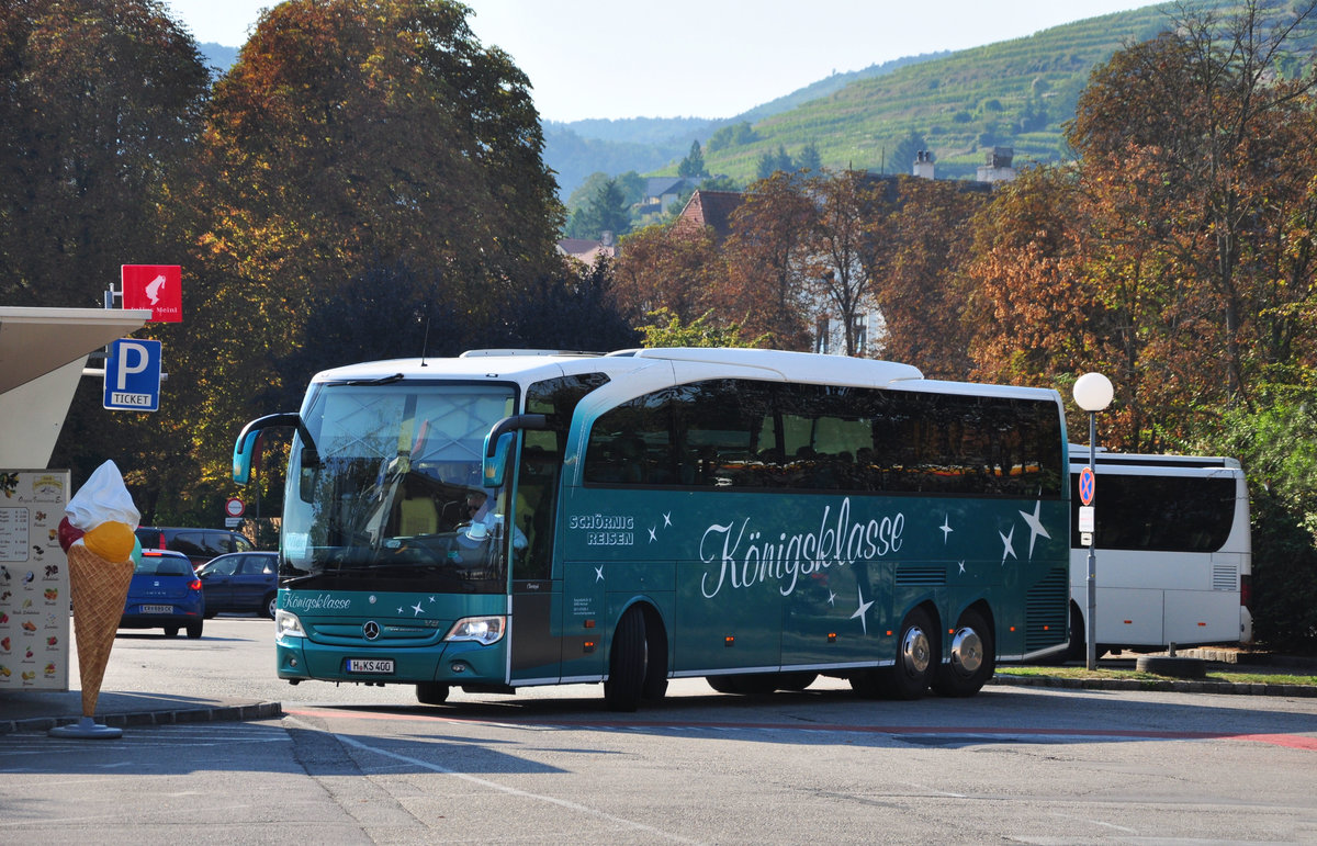 Mercedes Travego von Schrnig Reisen aus der BRD in Krems.