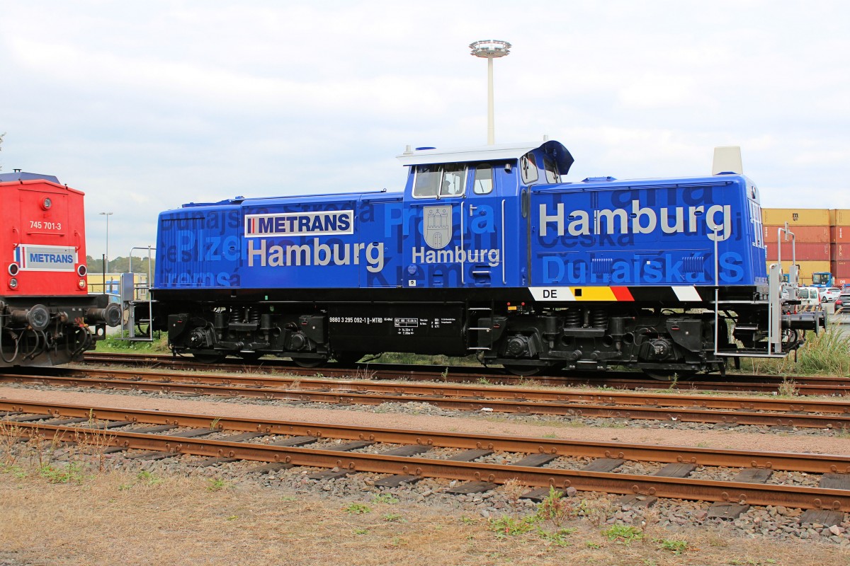 Metrans - 295 092-1 am 13.09.2014 in Hamburg - Waltershof.