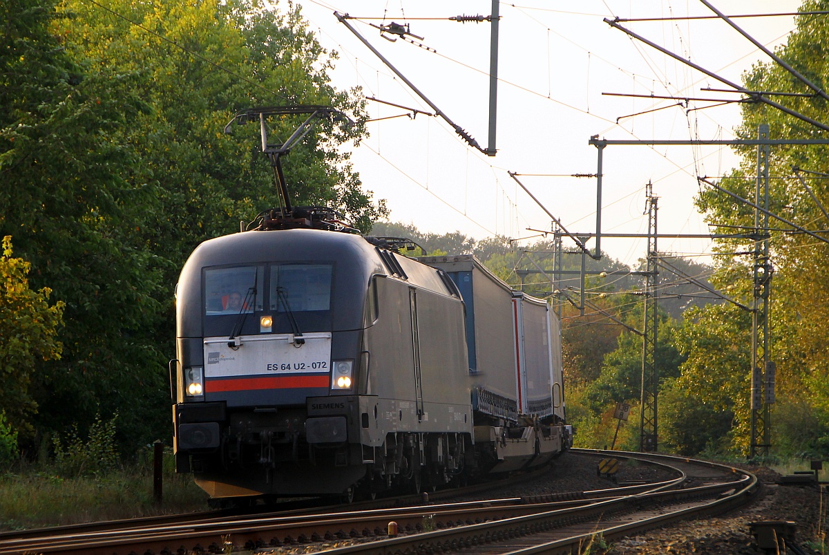 MRCE/TXL/DB 182 572-8(UNT/LD X/26.05.11) kam überraschend mit einem KLV aus Dänemark durch Schleswig gefahren. 16.09.2014