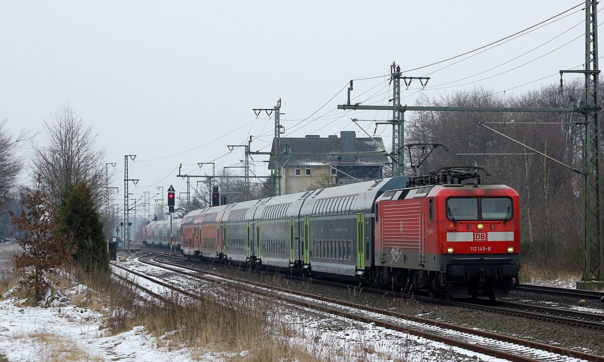 NAH.SH 6112 145 mit RE7 nach Flensburg in Jübek. 12.02.2017