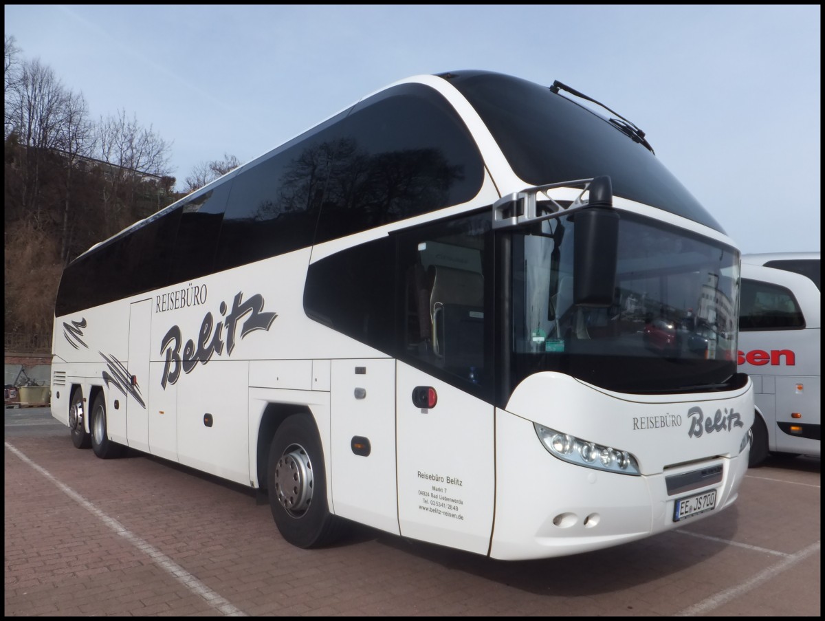 Neoplan Cityliner von Reisebro Belitz aus Deutschland im Stadthafen Sassnitz.