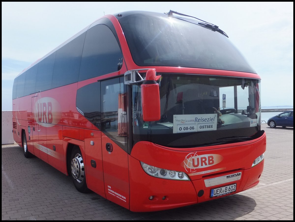 Neoplan Cityliner von URB aus Deutschland im Stadthafen Sassnitz.