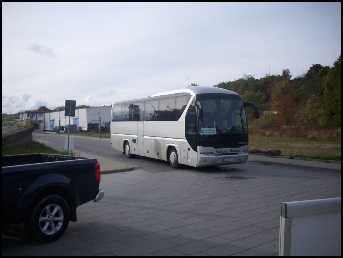Neoplan Tourliner von K�cher-Reisen aus Deutschland im Stadthafen Sassnitz. Gru� an den neten Fahrer.