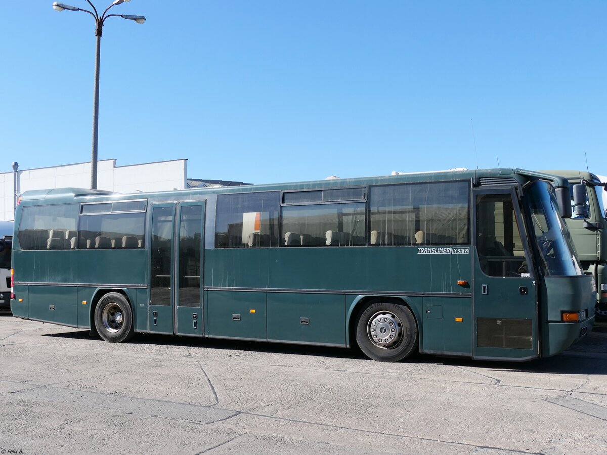 Neoplan Transliner vermutlich ex Bundespolizei in Neubrandenburg.