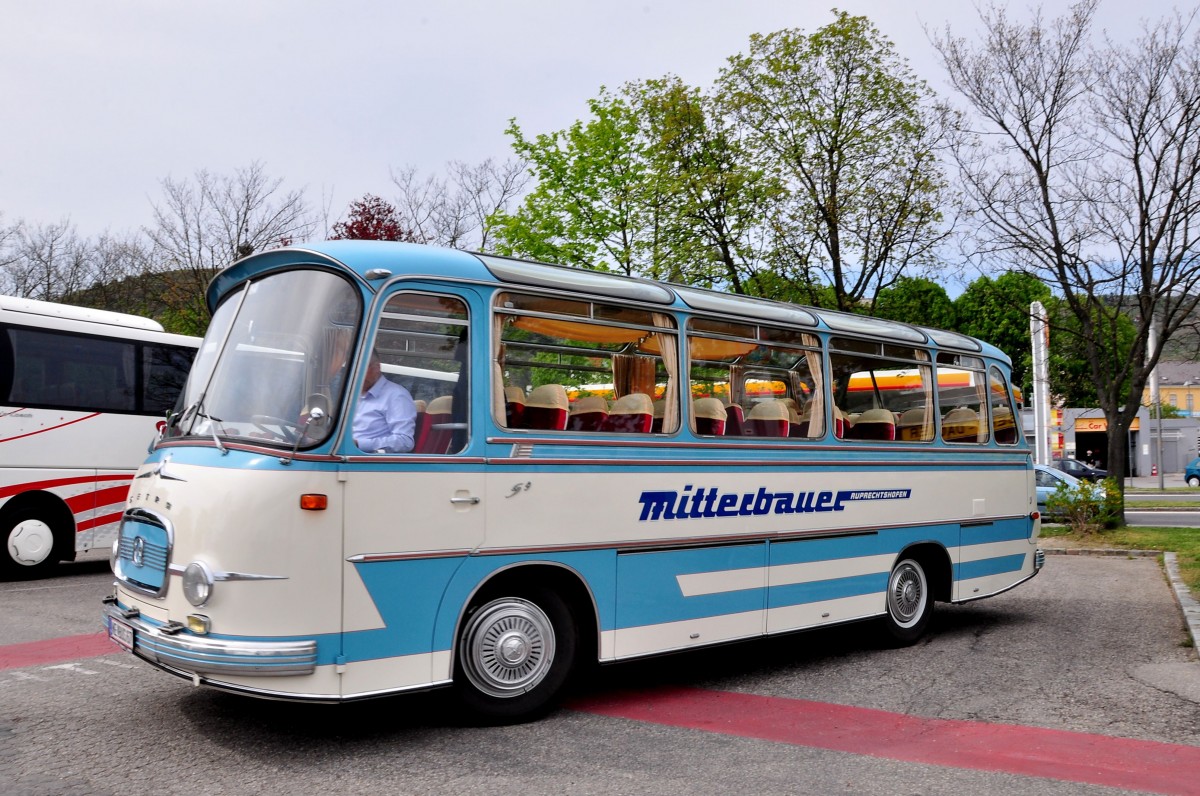 Oldtimer Setra S9 von Mitterbauer Reisen aus Nieder�sterreich am 22.4.2015 in Krems.