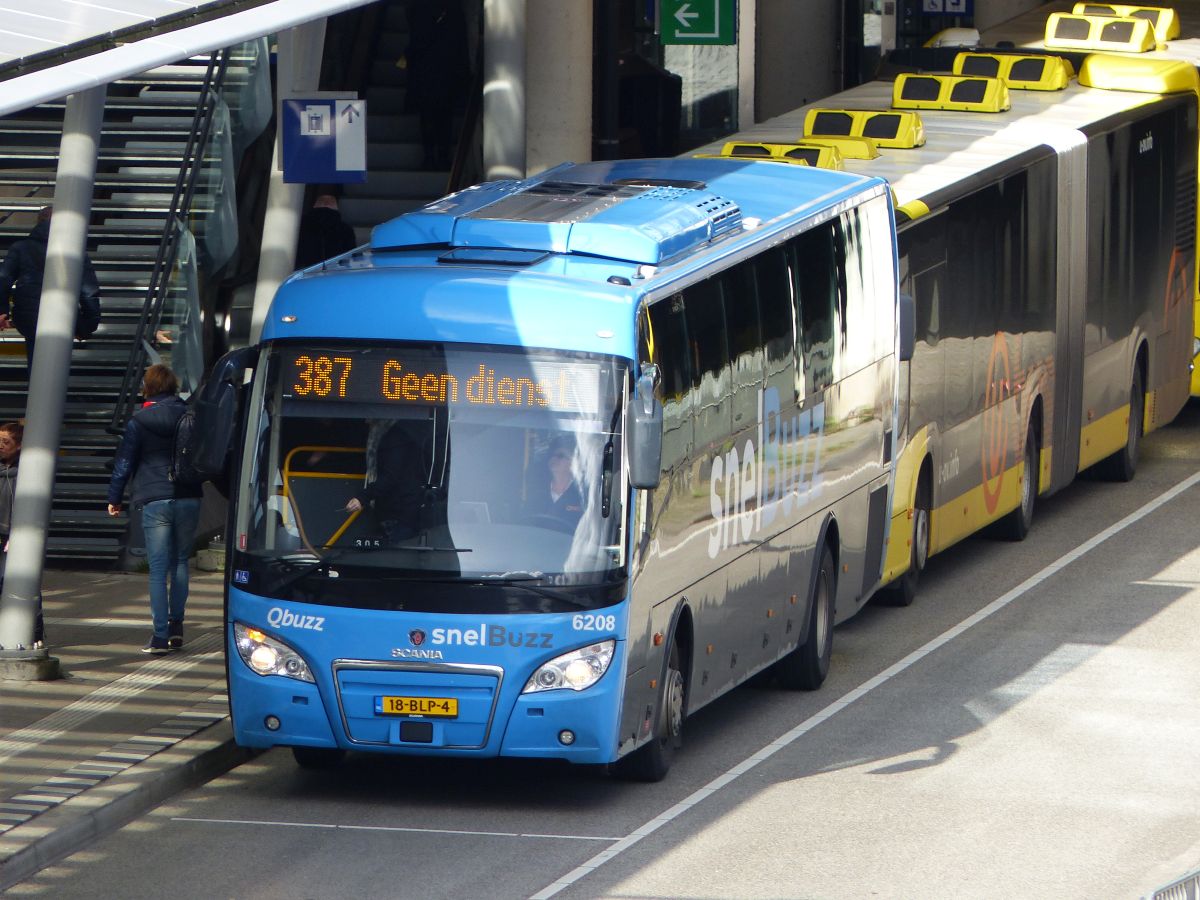 Qbuzz snelbuzz Bus 6208 Scania-Higer A30 Baujahr 2018. Utrecht Centraal Station 25-02-2020.

Qbuzz snelbuzz bus 6208 Scania-Higer A30 bouwjaar 2018. Busstation Utrecht CS 25-02-2020.