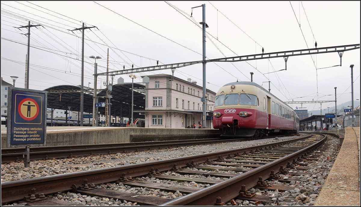 RAe auf Erkundungsfahrt nach Bussnang um den Bau des Giruno zu begutachten. Olten, November 2017.