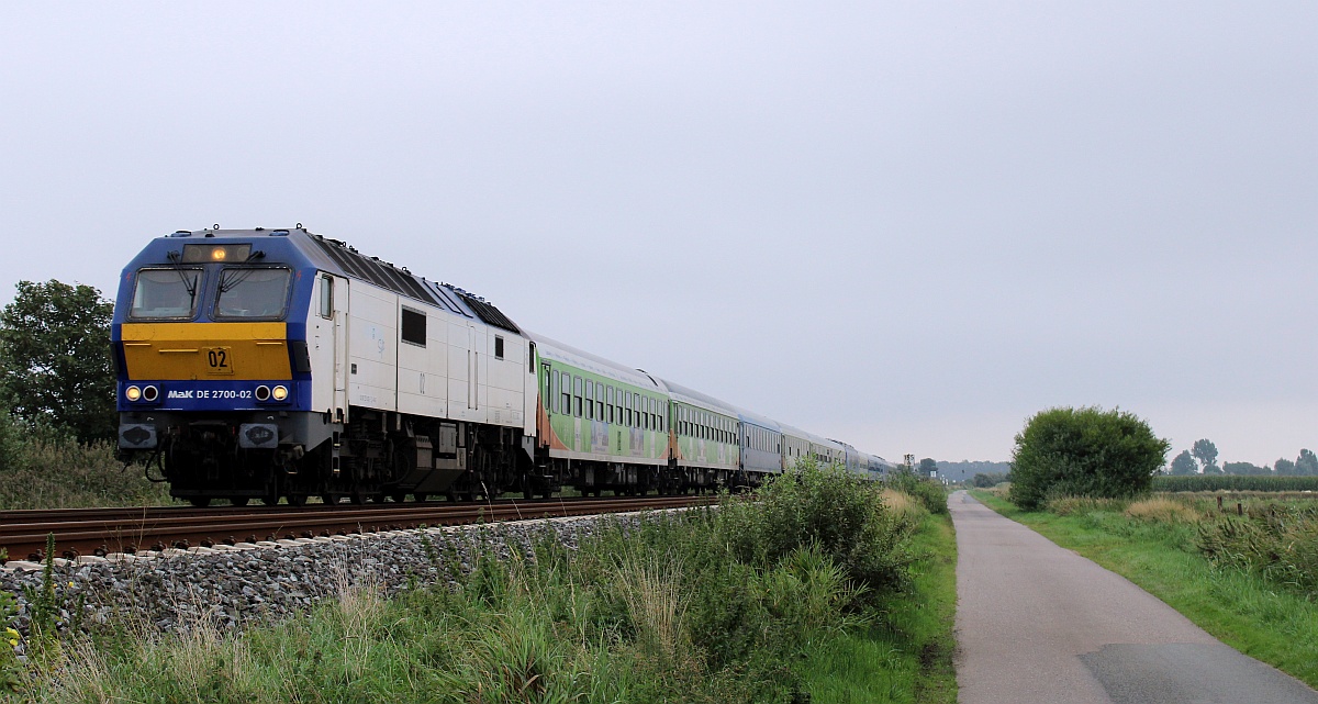 RAG/RDC 251 002-2 mit dem NEX 1313/NEX 84141 Einfahrt Husum. Südermarsch 04.09.2021