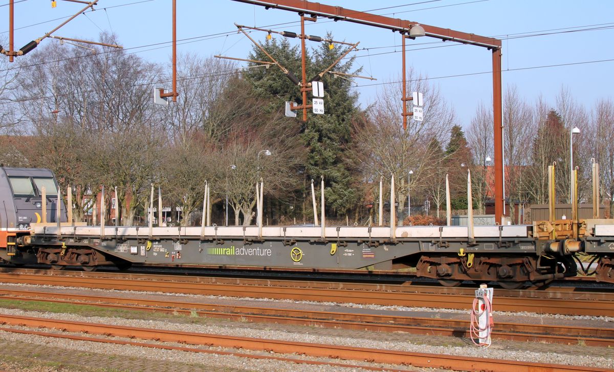 Railadventure Begleit/Bremswagen Bauart Sfps registriert unter 3380 4737 002-2 Padborg/DK 17.02.2019
 