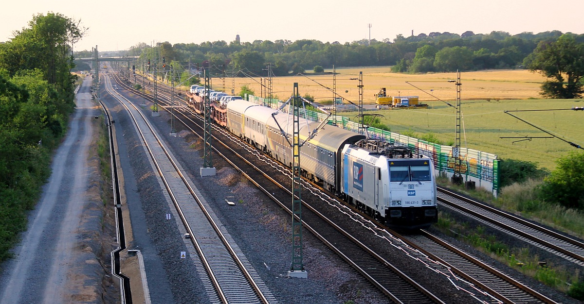 Railpool/RBP 186 431-3 mit UEx 329 nach Innsbruck Langenfeld (Rheinland) 16.06.2023