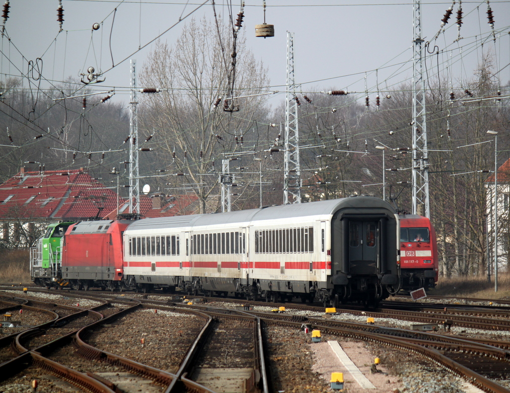 Rangierarbeiten im Rostocker Hbf.am 02.03.2014