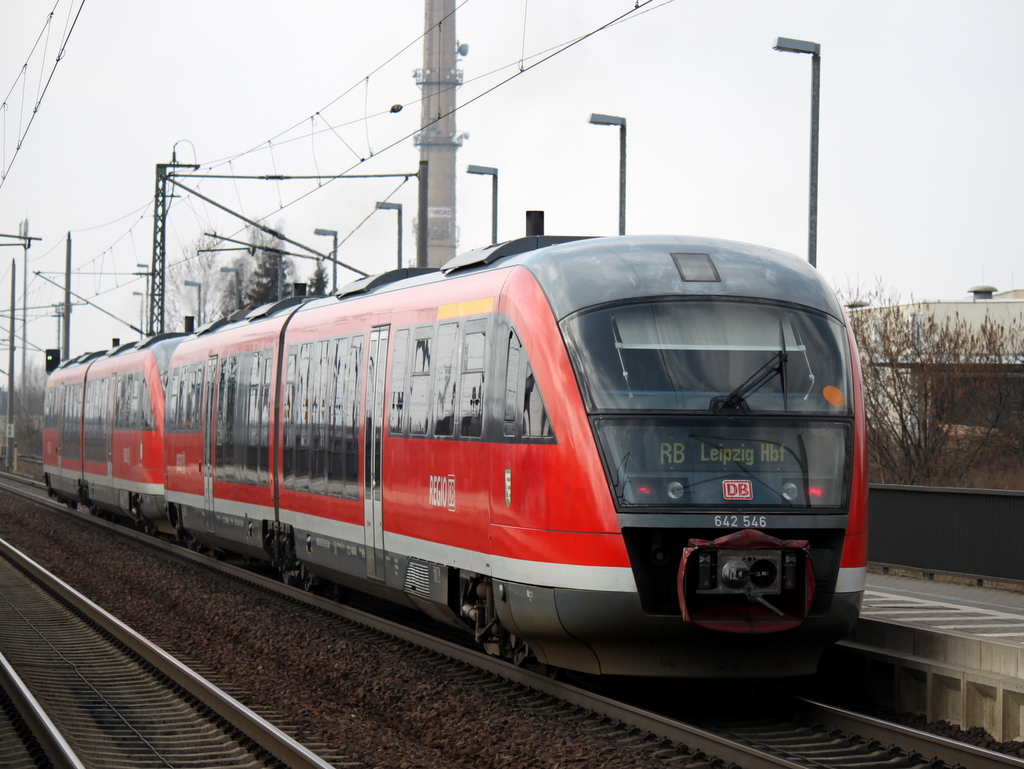 RB 26367 von Grobothen nach Leipzig Hbf bei der Ausfahrt in Engelsdorf.08.03.2014