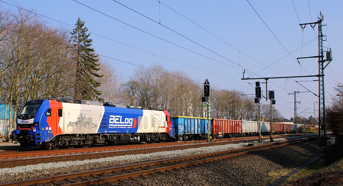 RCM/ELP/BELog 159 238-5 mit Dünger-Kalk-Zug abgestellt in Jübek in der Ladestrasse. Jübek 24.03.2022