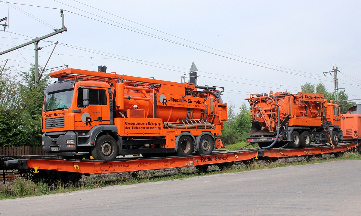 Redler Service Flachwageneinheit der Gattung Laads registriert unter 2780 4313 551-8 D-RAILS, Jübek 29.06.2021