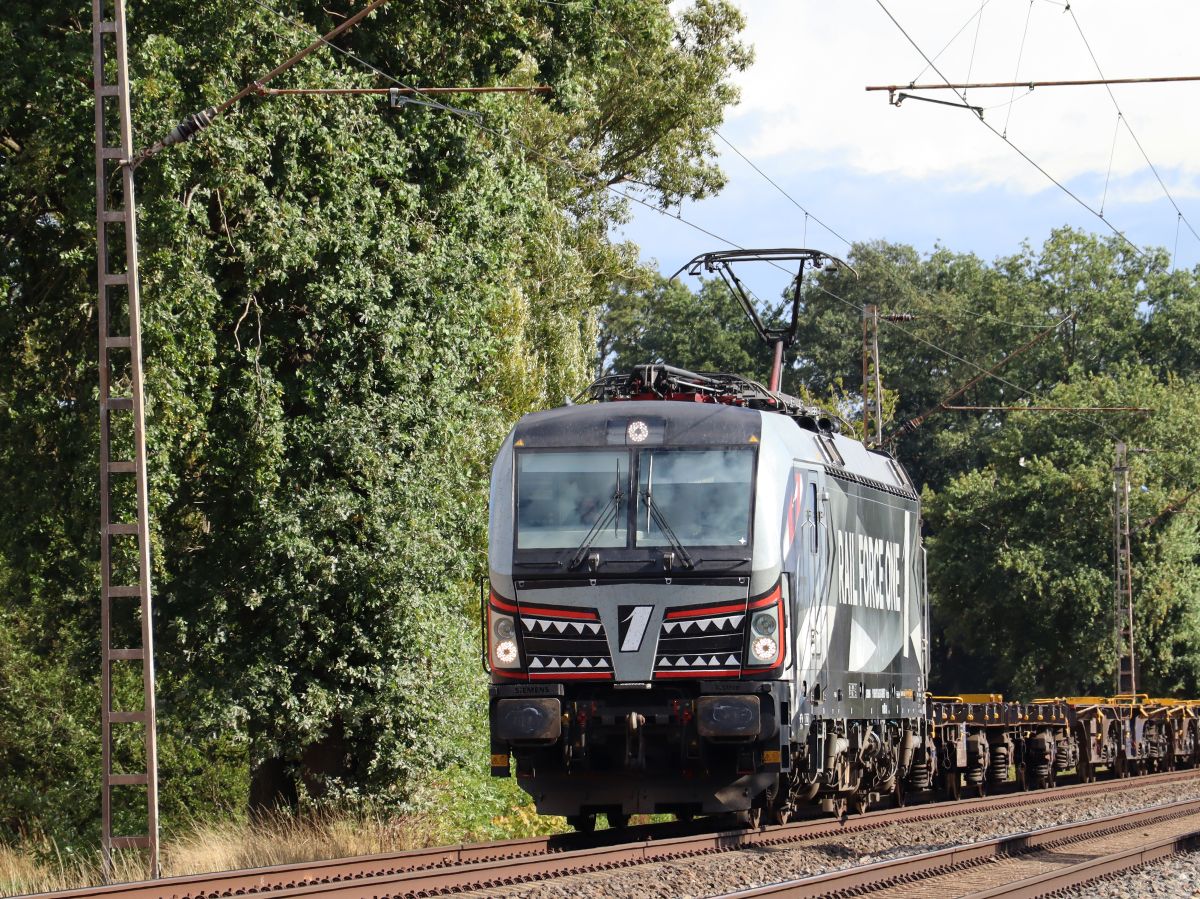 RFO (Rail Force One) Lokomotive 193 623-6 (91 80 6193 623-6 D-DISPO)  Sharky  Wasserstrasse Hamminkeln 16-09-2022.

RFO (Rail Force One) locomotief 193 623-6 (91 80 6193 623-6 D-DISPO)  Sharky  Wasserstrasse Hamminkeln 16-09-2022.