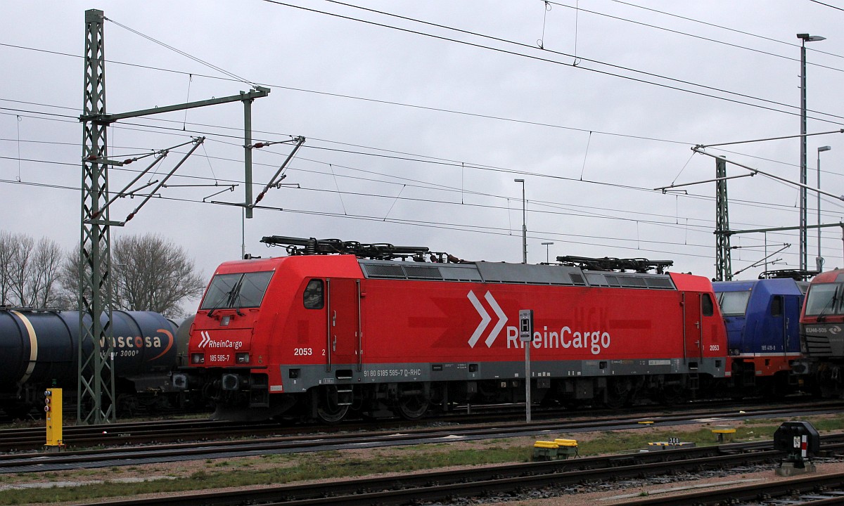 RheinCargo 2053/ 185 585-7 Hohe Schaar 22.12.2018