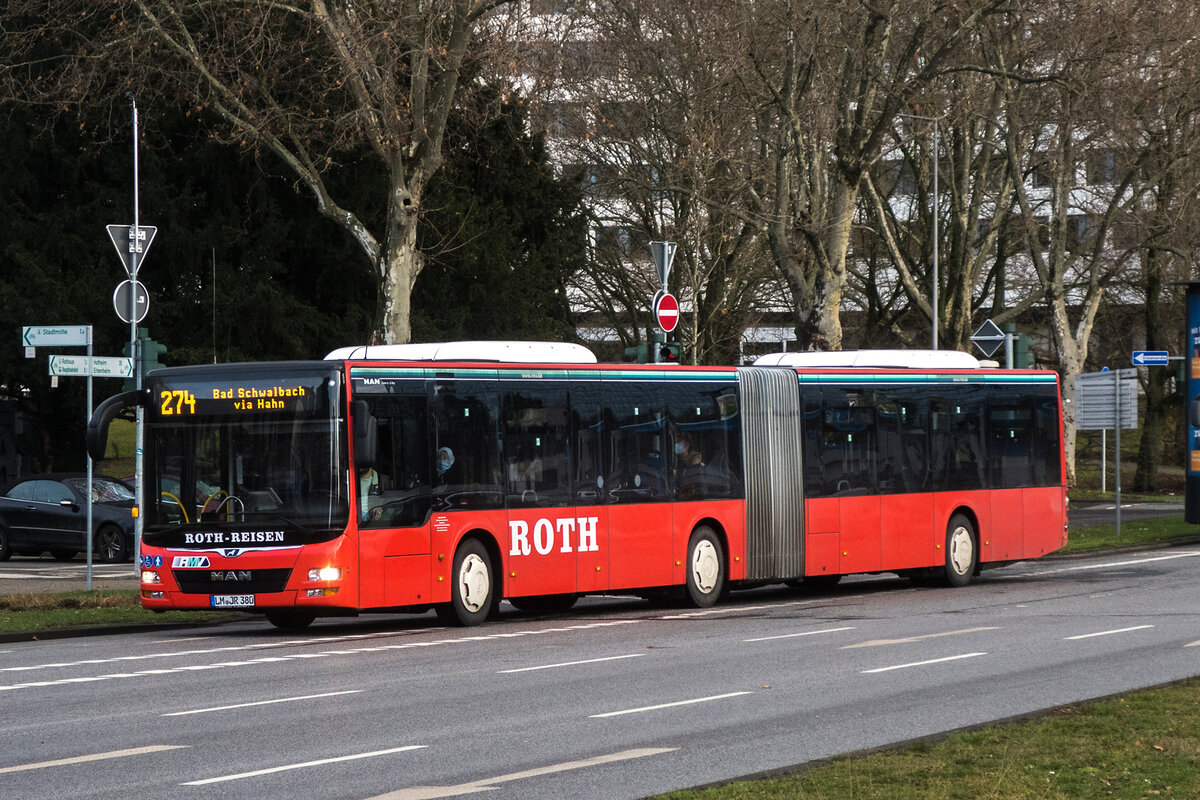 Roth, Hünfelden (HE) - LM-JR 380 - MAN A23 Lion's City NG - Wiesbaden, 30.12.2021