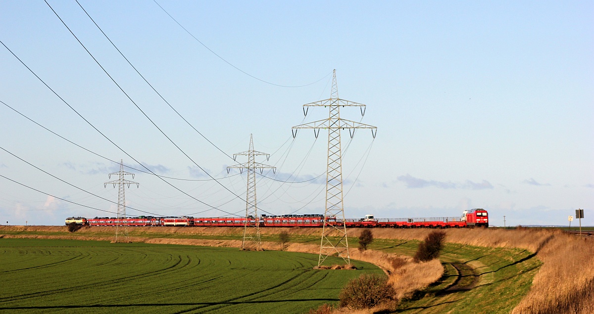 RPRS meets DB am Hindenburgdamm. Wiedingharder Neuer Koog 25.12.2020