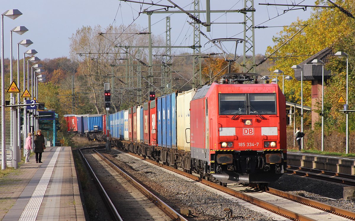 RSC 0185 334-7 mit Gz Richtung Hamburg, Schleswig 30.10.2016