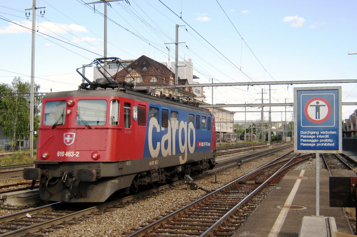 SBB Cargo 610 463 durchfahrt am 25 September 2011 Pratteln.