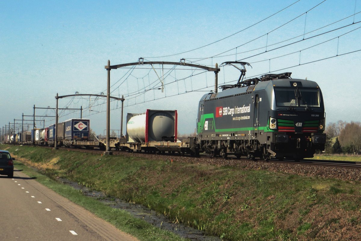 SBBCI 193 260 durchfahrt Boxtel am 30 März 2021