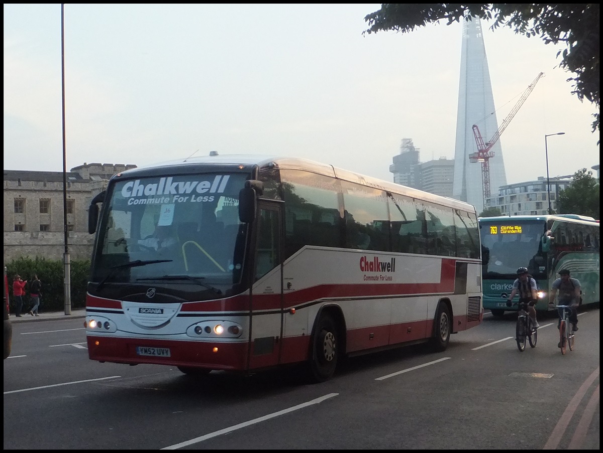 Scania Irizar von Chalkwell aus England in London.