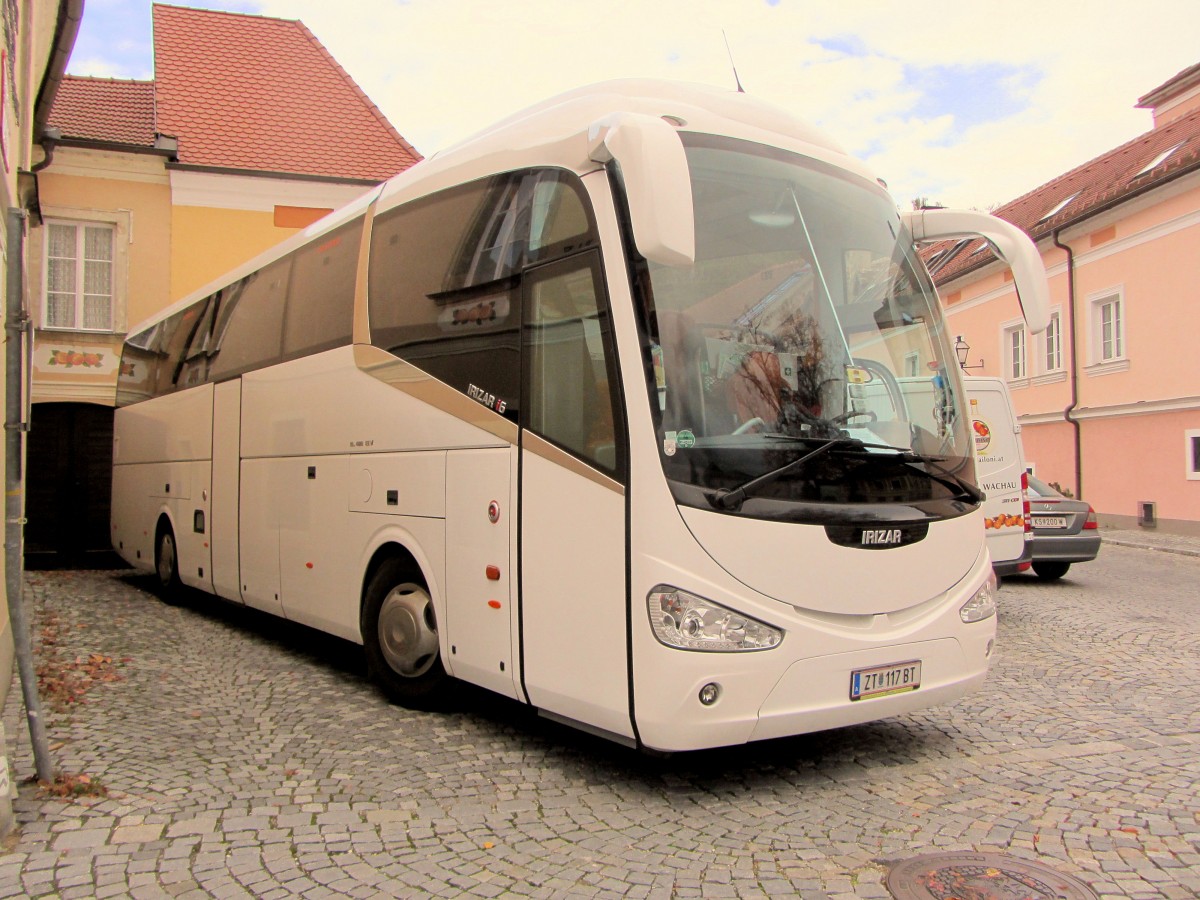 Scania Irizar I6 aus Zwettl/Nieder�sterreich am 22.10.2014 in Krems.