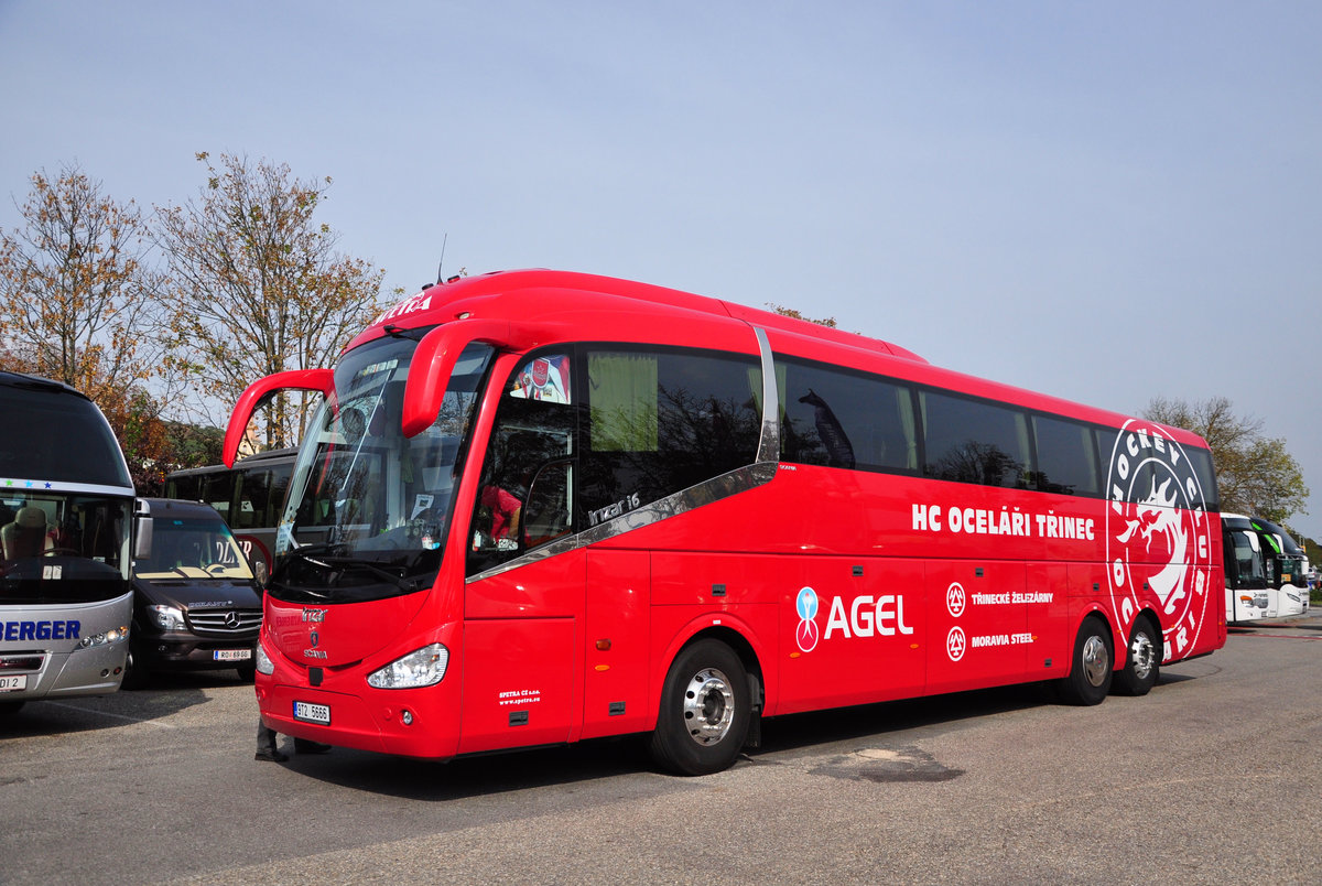 Scania Irizar i6 von Spetra Reisen aus der CZ in Krems.