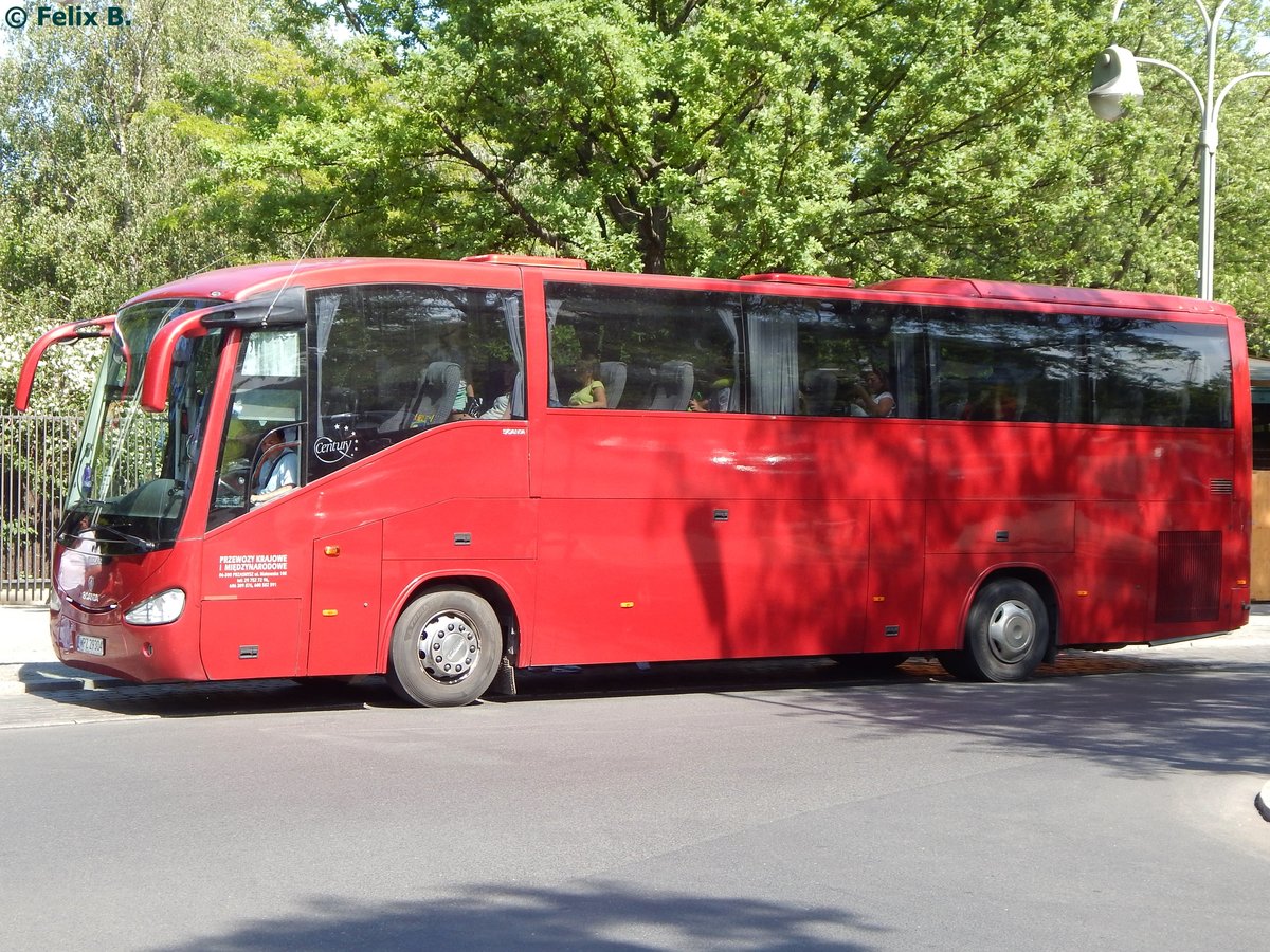 Scania Irizar von Krajowe i międzynarodowe przewozy autokarowe aus Polen in Berlin.
 