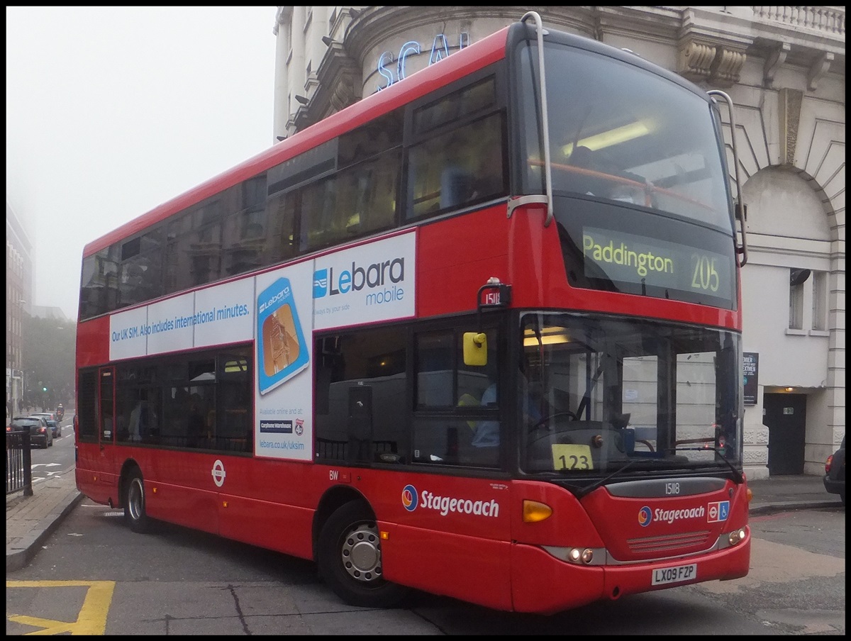 Scania OmniLink von Stagecoach in London.