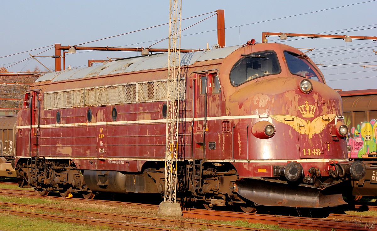 Schade das man sie so verkommen lässt....SRP/NEG Litra MY 1148 abgestellt in Padborg. 17.11.18