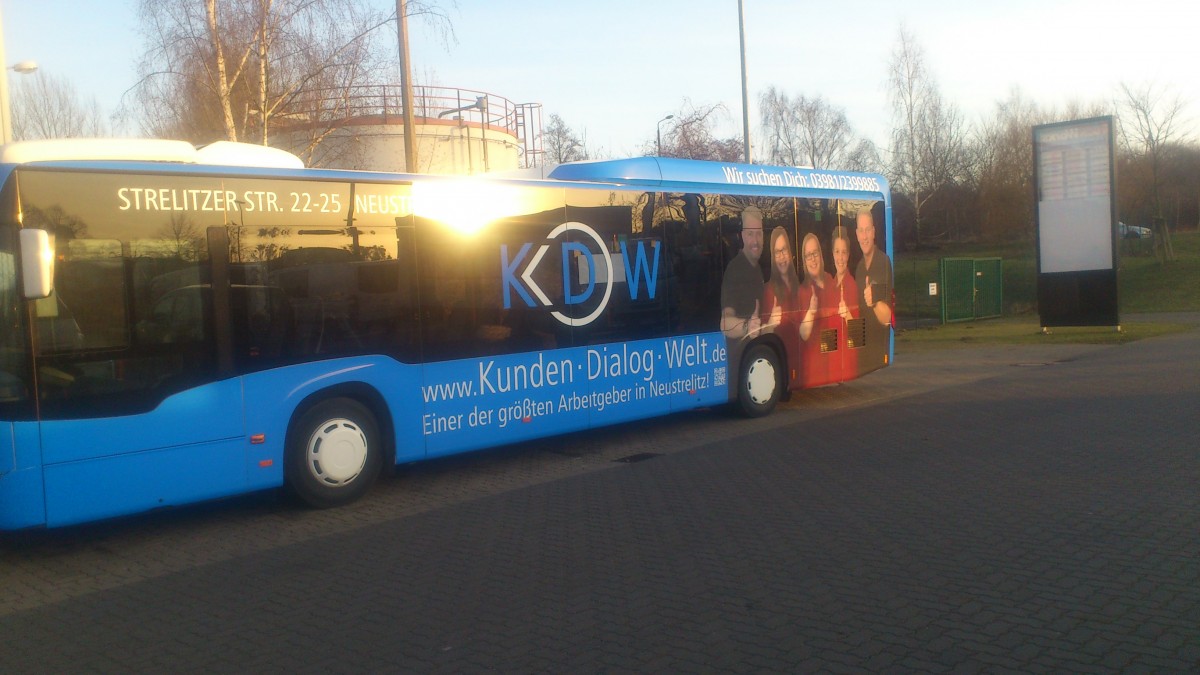 .....seine Werbung für das KDW in Neustrelitz 