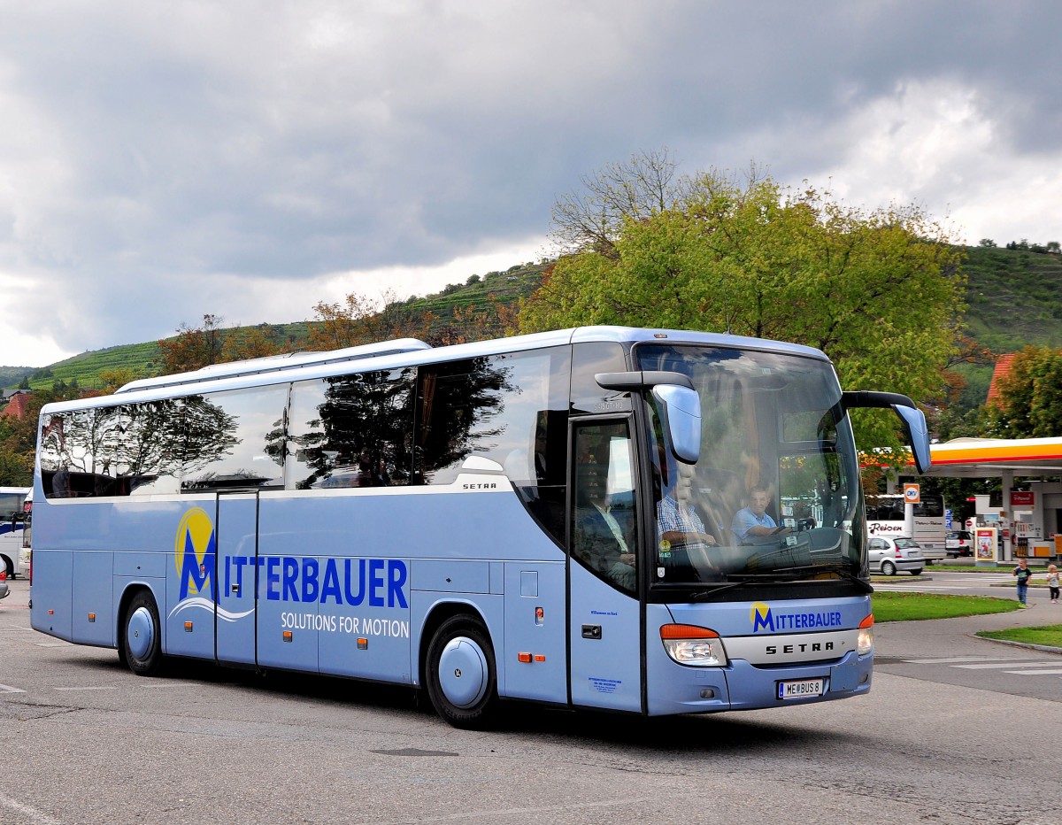 Setra 415 GT-HD von Mitterbauer Reisen aus sterreich am 21.August 2014 in Krems gesehen.