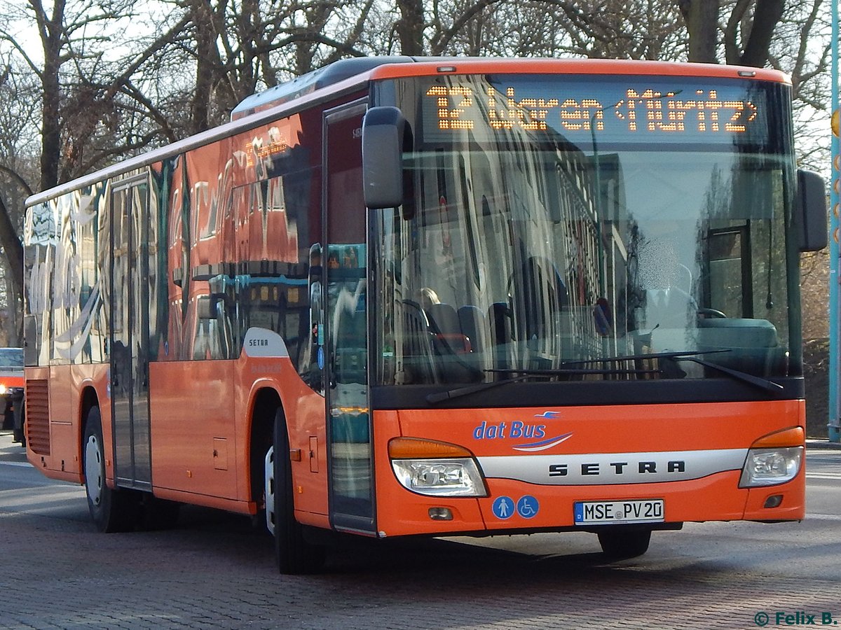 Setra 415 NF der PVM Waren in Neubrandenburg. 