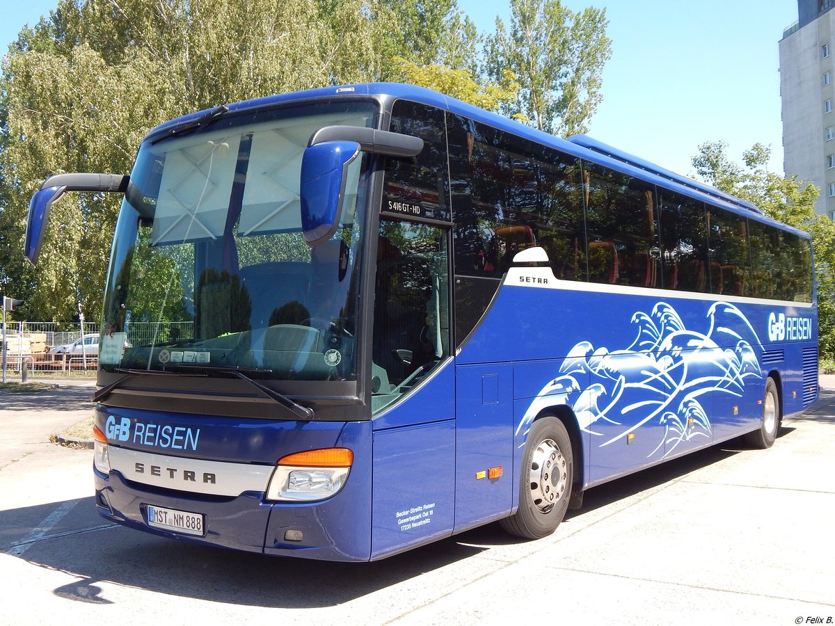 Setra 416 GT-HD von GFB-Reisen aus Deutschland in Neubrandenburg.