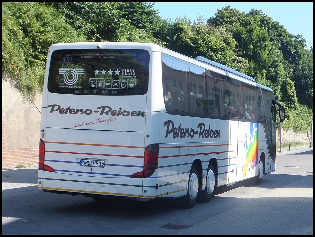 Setra 416 GT-HD von Peters-Reisen aus Deutschland im Stadthafen Sassnitz.